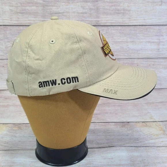 Vintage America's Most Wanted Strapback Cap Max Hat Beige AMW TV Show Adjustable - Picture 2 of 10